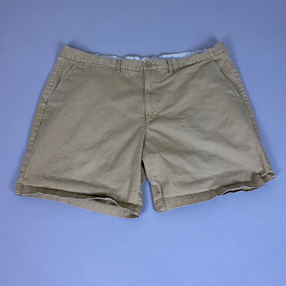 Merona Khaki Shorts Men's Size 42 Tan Stretch Cotton Casual Summer Chino *Wear*